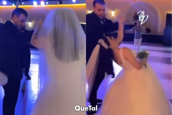 Niños jalan velo a novia en su boda y casi la tiran; video genera polémica